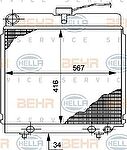 Hella 8MK 376 710-491 радиатор, охлаждение двигателя на MERCEDES-BENZ S-CLASS (W126)