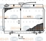 Hella 8MK 376 710-541 радиатор, охлаждение двигателя на MERCEDES-BENZ S-CLASS (W126)