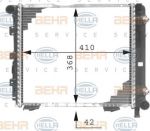 Hella 8MK 376 711-321 радиатор, охлаждение двигателя на MERCEDES-BENZ 190 (W201)