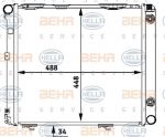 Hella 8MK 376 711-371 радиатор, охлаждение двигателя на MERCEDES-BENZ 190 (W201)
