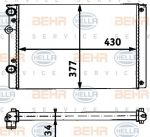 Hella 8MK 376 714-651 радиатор, охлаждение двигателя на VW LUPO (6X1, 6E1)