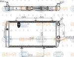 Hella 8MK 376 714-701 радиатор, охлаждение двигателя на AUDI 100 (44, 44Q, C3)