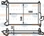 Hella 8MK 376 718-721 радиатор, охлаждение двигателя на OPEL KADETT D (31_-34_, 41_-44_)