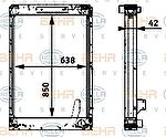 Hella 8MK 376 722-251 радиатор, охлаждение двигателя на IRISBUS CITELIS