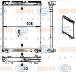 Hella 8MK 376 728-671 радиатор, охлаждение двигателя на MAN TGL