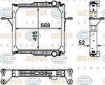 Hella 8MK 376 733-721 радиатор, охлаждение двигателя на RENAULT TRUCKS Midlum