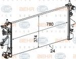 Hella 8MK 376 745-101 радиатор, охлаждение двигателя на PEUGEOT BOXER автобус