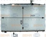 Hella 8MK 376 763-421 радиатор, охлаждение двигателя на HYUNDAI SANTA FE II (CM)
