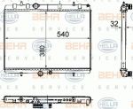 Hella 8MK 376 781-111 радиатор, охлаждение двигателя на PEUGEOT 407 (6D_)