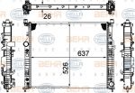 Hella 8MK 376 781-561 радиатор, охлаждение двигателя на MERCEDES-BENZ M-CLASS (W164)