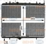 Hella 8MK 376 900-311 радиатор, охлаждение двигателя на PEUGEOT 208