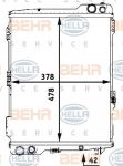 HELLA Радиатор A80 2,3 91-94 МКПП,+АС (893121251G, 8MK376711-281)