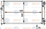 HELLA Радиатор охл. ДВС VW Golf/VENTO 92-98 1.8L (1H0121253R, 8MK376713-764)