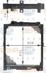 HELLA Радиатор охлаждения двигателя 629x608x34 MB MK-series (8MK376721-281)