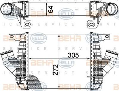 Hella 8ML 376 751-231 интеркулер на RENAULT TRUCKS Maxity