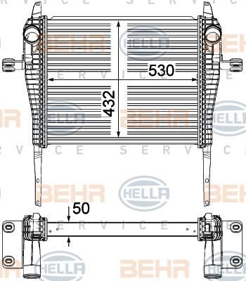 Hella 8ML 376 751-261 интеркулер на IVECO EuroCargo