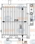 Hella 8MO 376 729-591 масляный радиатор, автоматическая коробка передач на AUDI A4 (8E2, B6)
