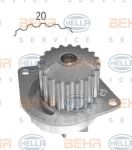 Hella 8MP 376 800-754 водяной насос на PEUGEOT PARTNER фургон (5)