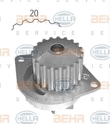 Hella 8MP 376 800-754 водяной насос на PEUGEOT PARTNER фургон (5)