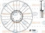 HELLA Крыльчатка вентилятора, охлаждение двигателя MB Actros (8MV376733-081)