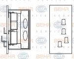 Hella 9ML 351 332-161 сопротивление, вентилятор салона на VOLVO FH 12