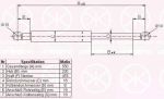KLOKKERHOLM 90077105 газовая пружина, крышка багажник на VOLVO 460 L (464)