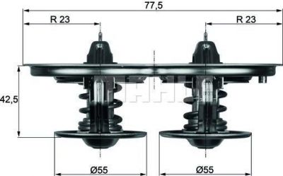 Knecht/Mahle TX 32 71D термостат, охлаждающая жидкость на SCANIA P,G,R,T - series