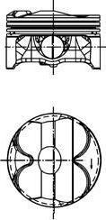 KOLBENSCHMIDT 40 407 600_поршень! d82x1.2x1.5x2 STD E90/E91 (40407600)