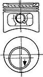 Kolbenschmidt 93827610 поршень на MERCEDES-BENZ S-CLASS (W126)