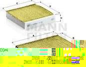 Mann FP 21 000-2 фильтр, воздух во внутренном пространстве на PEUGEOT 208
