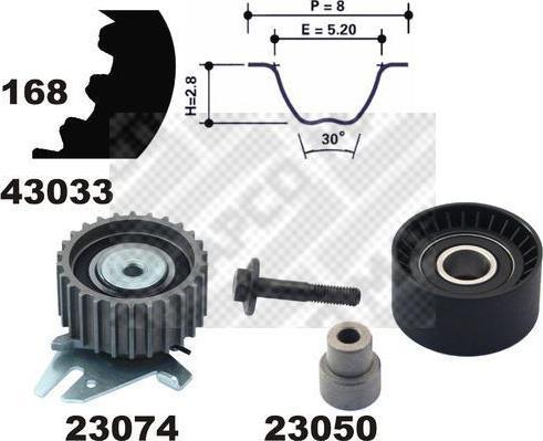 MAPCO 23034 комплект ремня грм на FIAT MAREA Weekend (185)