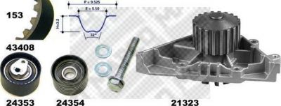 MAPCO 41408 водяной насос + комплект зубчатого ремня на PEUGEOT 206 SW (2E/K)