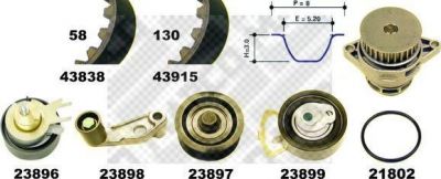 MAPCO 41838/2 водяной насос + комплект зубчатого ремня на VW GOLF IV (1J1)