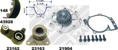 MAPCO 41928 водяной насос + комплект зубчатого ремня на VOLVO V40 универсал (VW)