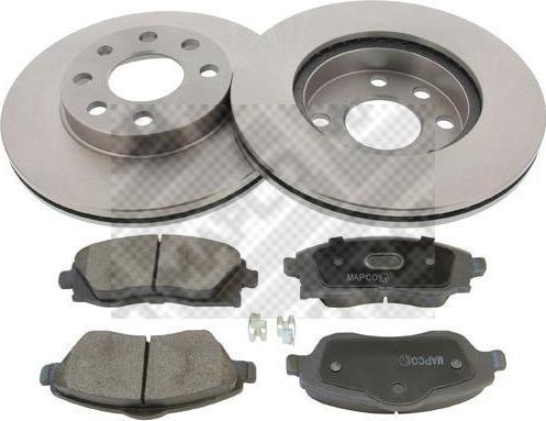 MAPCO 47672 комплект тормозов, дисковый тормозной механизм на OPEL CORSA C (F08, F68)