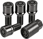 Секретные болты Matrix 677118F2 BC M14x1,25x30, чёрный хром, конус — 4 шт. + ключ Секретные болты Matrix 677118F2 BC M14x1,25x30, чёрный хром, конус — 4 шт. + ключ