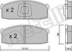 METELLI 22-0245-1 комплект тормозных колодок, дисковый тормоз на NISSAN LAUREL (JC31)