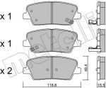 METELLI 22-0901-0 комплект тормозных колодок, дисковый тормоз на KIA SORENTO II (XM)