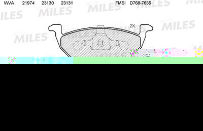 Miles Колодки тормозные AUDI A3 97>/VW G4/SKODA OCTAVIA 97>09 1.4/1.6/1.8 передние (E100054)