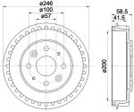 MINTEX MBD239 тормозной барабан на KIA SHUMA II (FB)