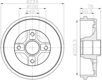 MINTEX MBD317 тормозной барабан на RENAULT TWINGO II (CN0_)