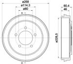 MINTEX MBD343 тормозной барабан на JEEP PATRIOT (MK74)