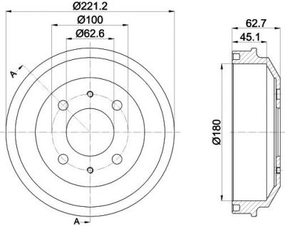 MINTEX MBD377 тормозной барабан на HYUNDAI ACCENT II седан (LC)