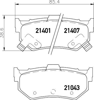 MINTEX MDB1302 комплект тормозных колодок, дисковый тормоз на SUZUKI SWIFT II седан (AH, AJ)