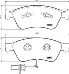 MINTEX MDB2645 Колодки торм.пер. Audi A8, VW Phaeton (10.02-)