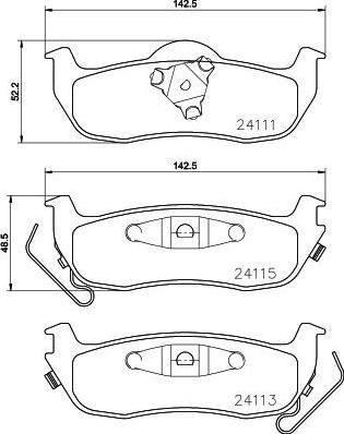 MINTEX MDB2651 комплект тормозных колодок, дисковый тормоз на INFINITI QX56