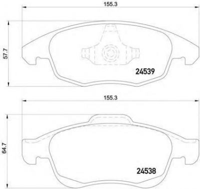 MINTEX MDB2890 Колодки торм.пер. Citroen C4, Partner