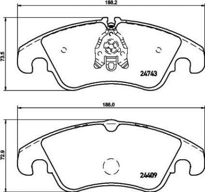MINTEX MDB2934 комплект тормозных колодок, дисковый тормоз на AUDI A4 Allroad (8KH, B8)