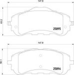 MINTEX MDB3412 комплект тормозных колодок, дисковый тормоз на PEUGEOT 308 II