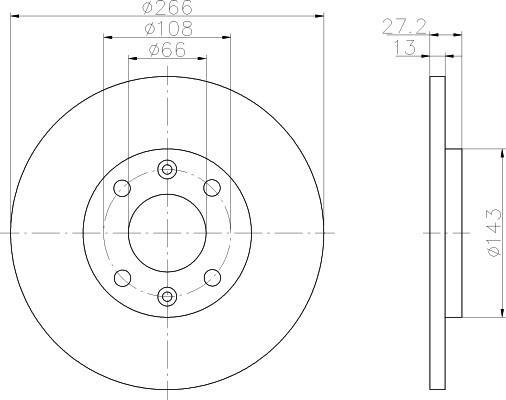 MINTEX MDC1011 тормозной диск на PEUGEOT PARTNER фургон (5)